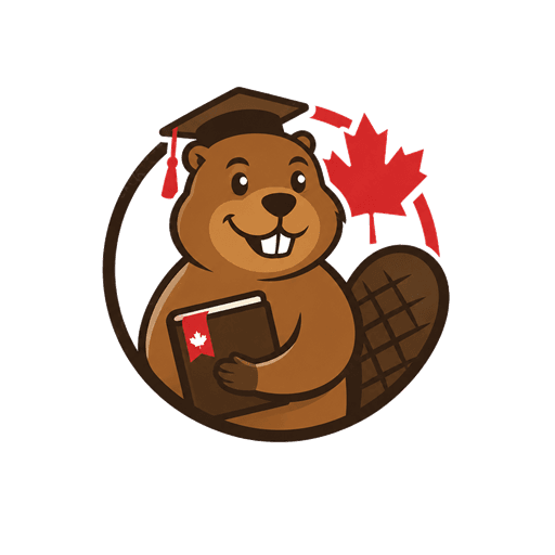 Friendly beaver scholar mascot